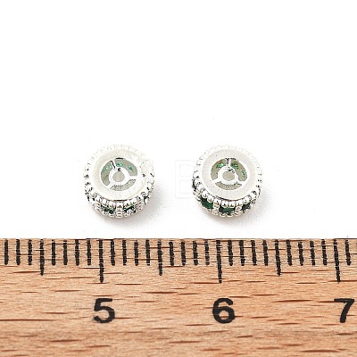 Brass Micro Pave Cubic Zirconia Beads KK-R216-10A-S01-1