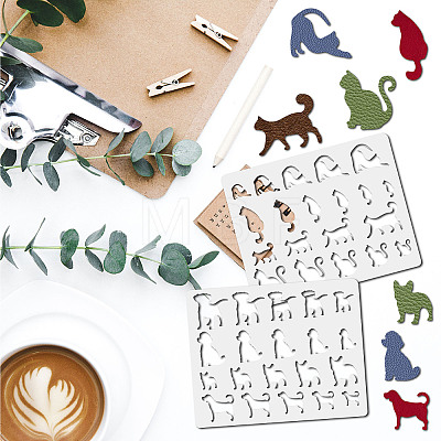 12Pcs 12 Styles PET Plastic Hollow Out Drawing Painting Stencils Templates DIY-WH0470-001-1