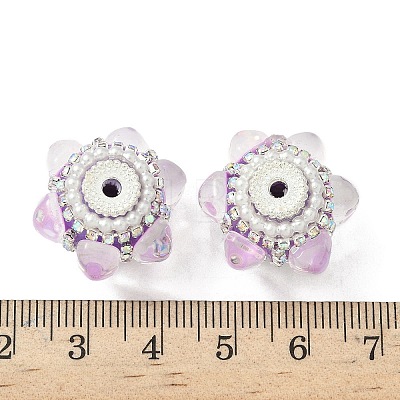 Sparkling Acrylic Rhinestone Beads CLAY-NH0003-01S-03-1