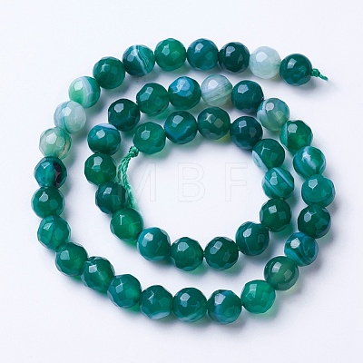 Natural Agate Beads Strands G-G754-8mm-1