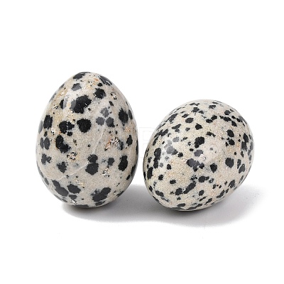 Natural Dalmatian Jasper Egg Stone G-L654-H04-01-1