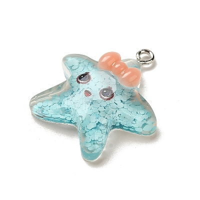 Marine Animal Series Resin Pendants RESI-Q012-01B-02-1