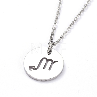 304 Stainless Steel Pendant Necklaces NJEW-E147-05P-1