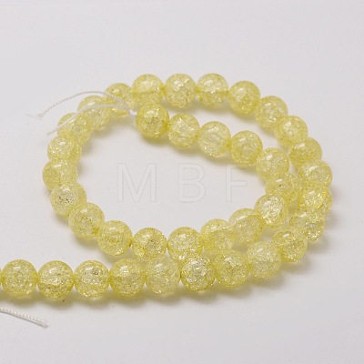 Crackle Glass Round Beads Strands X-CCG-E001-4mm-07-1