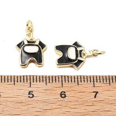 Brass Enamel Charms KK-L237-026G-1
