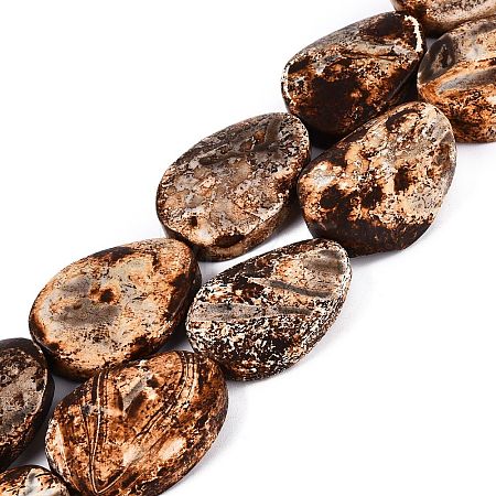Natural Tree Bark Agate Beads Strands G-Q606-23B-1