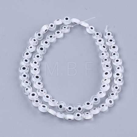 Handmade Evil Eye Lampwork Beads Strands LAMP-S191-02A-10-1