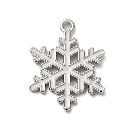 Winter Theme Alloy Enamel Pendants ENAM-M002-05Q-P-1