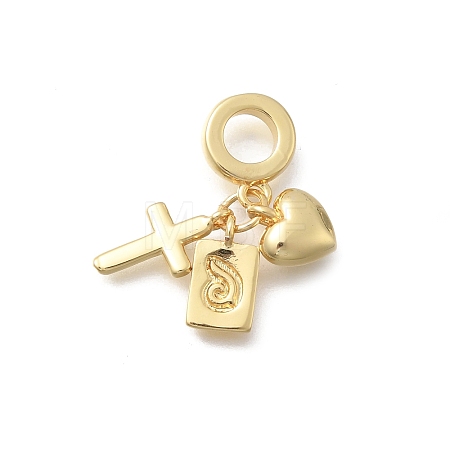 Brass European Dangle Pendants KK-D431-079B-G-1