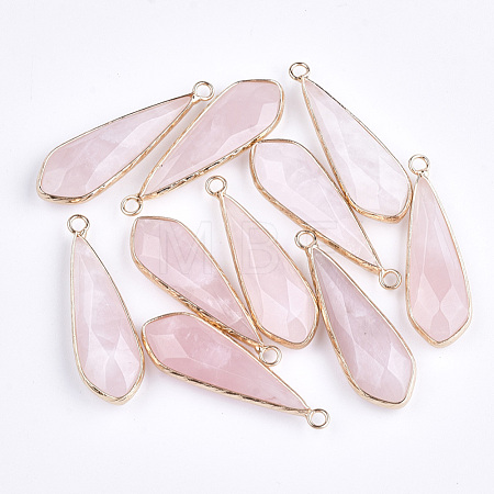 Natural Rose Quartz Pendants G-S344-21C-1