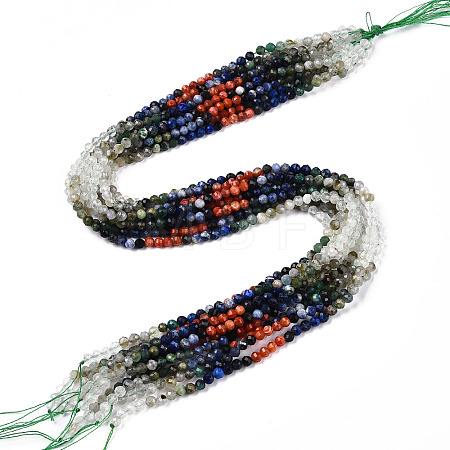Natural & Synthetic Mixed Gemstone Beads Strands G-D080-A01-01-09-1