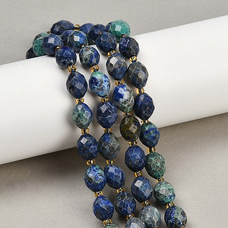 Natural Chrysocolla and Lapis Lazuli Beads Strands G-N342-149I-24-1