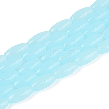 Imitation Jade Glass Beads Strands GLAA-T028-15J-01-1