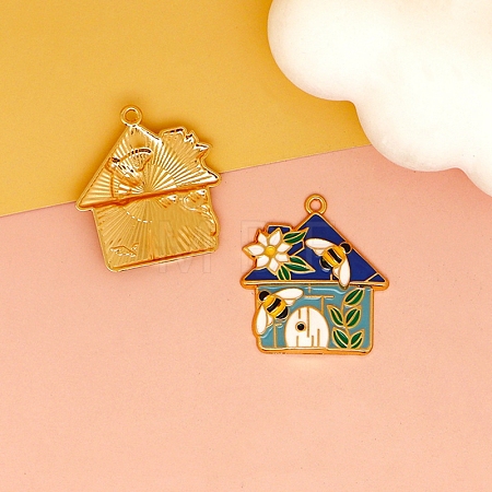 Alloy Enamel Pendants PW-WGEC5E2-01-1