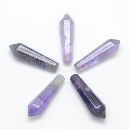 Natural Amethyst Pointed Beads G-E490-C11-1