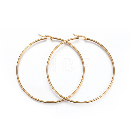 201 Stainless Steel Big Hoop Earrings LS-EJEW-A052-20D-G-1