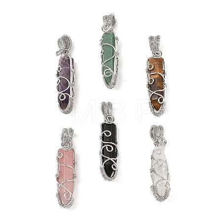 Natural Gemstone Pendants G-K338-28P-1