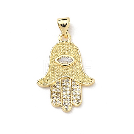 Brass Micro Pave Cubic Zirconia Pendants KK-P345-76G-1