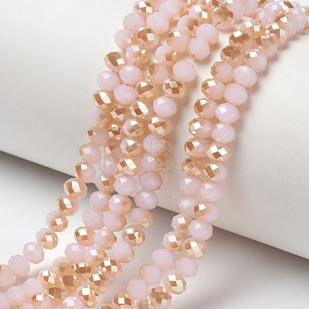 Electroplate Glass Beads Strands EGLA-A034-J4mm-K03-1