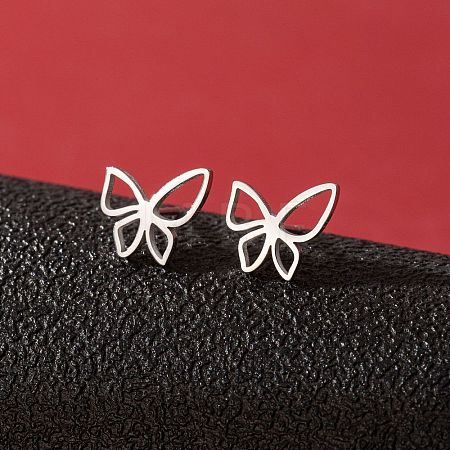 Stainless Steel Stud Earrings for Women PW-WGFE412-18-1