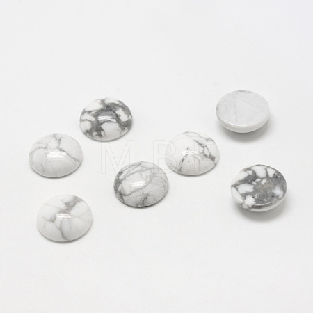 Natural Howlite Gemstone Cabochons X-G-T020-6mm-01-1