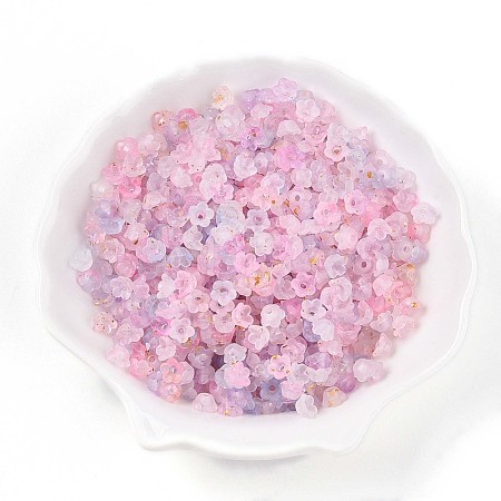 Frosted Transparent Acrylic Beads OACR-N137-72C-1