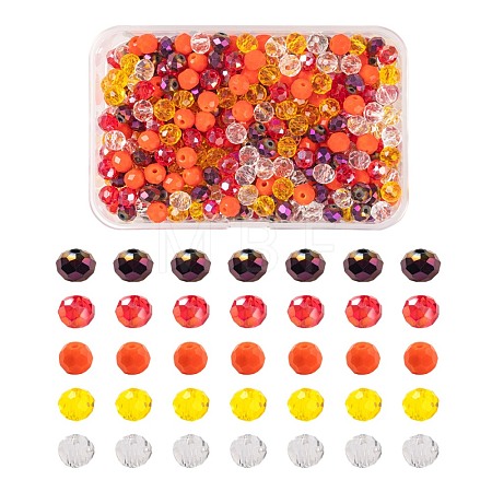 500Pcs 5Colors Electroplate Glass Beads EGLA-LS0001-01B-1