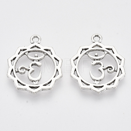 Tibetan Style Alloy Pendants TIBEP-S319-049A-NR-1