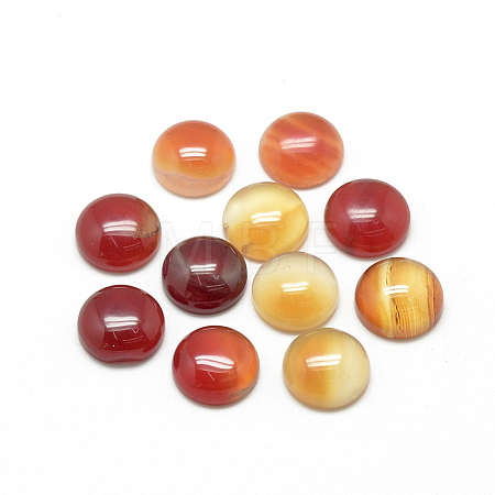 Natural Agate Cabochons G-R416-8mm-12-1