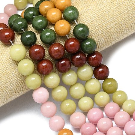 Natural Malaysia Jade Beads Strands G-B165-C07-14mm-1