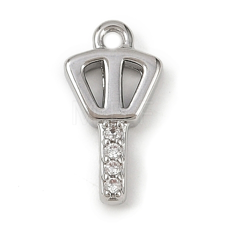 Brass Micro Pave Clear Cubic Zirconia Pendants LS-KK-L238-22P-1