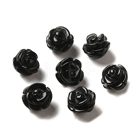 Dyed & Heated Natural Black Agate Scattered Beads G-O156-B-05A-1