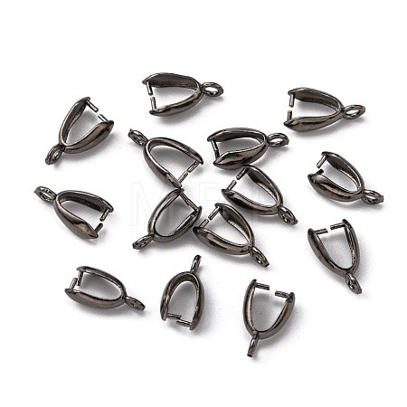 Grade AA Brass Ice Pick Pinch Bails for Pendant Making KK-M008-b-06B-NR-1