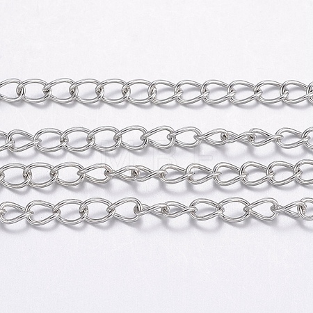 Tarnish Resistant 304 Stainless Steel Curb Chains CHS-H017-03P-20M-1