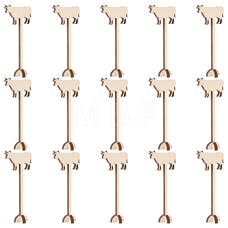 15Pcs Wood Menu Selection Sign AJEW-FG0005-87D-1