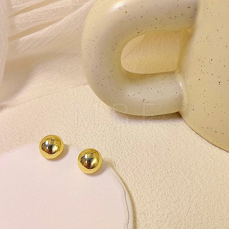 Half Round Alloy Stud Earrings WG64463-31-1