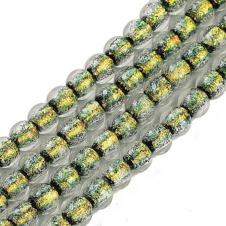 Handmade Foil Lampwork Beads Strands FOIL-K003-06B-11-1