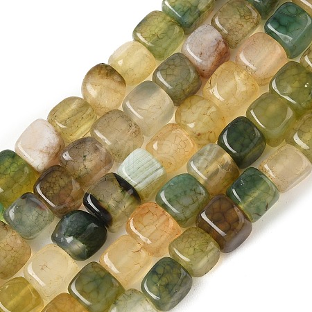Natural Dragon Veins Agate Beads Strands G-G177-E22-01-1