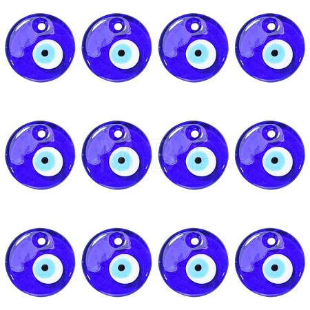 Handmade Lampwork Evil Eye Pendants LAMP-E106-02A-1