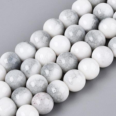 Opaque Ombre Effect Dyed Glass Beads Strands GLAA-Q106-04A-01-1