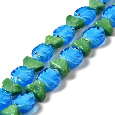 Handmade Lampwork Beads Strands LAMP-G154-07B-1