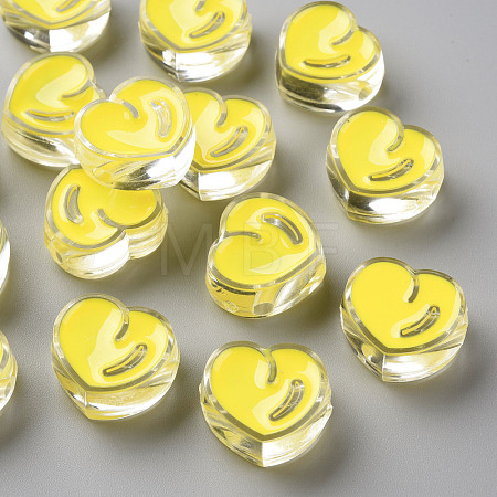 Transparent Enamel Acrylic Beads TACR-S155-004H-1