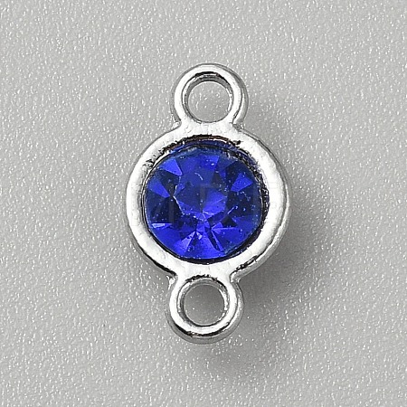 Faceted Glass Flat Round Connector Charms FIND-WH20042-56H-1