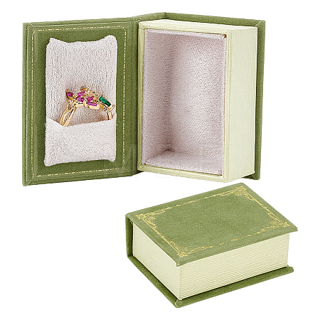 Velvet Ring Storage Boxes CON-WH0100-45-1