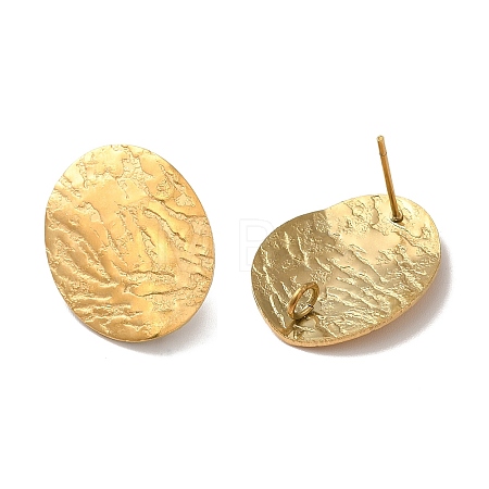 Ion Plating(IP) 304 Stainless Steel Stud Earrings Findings STAS-B041-02G-1