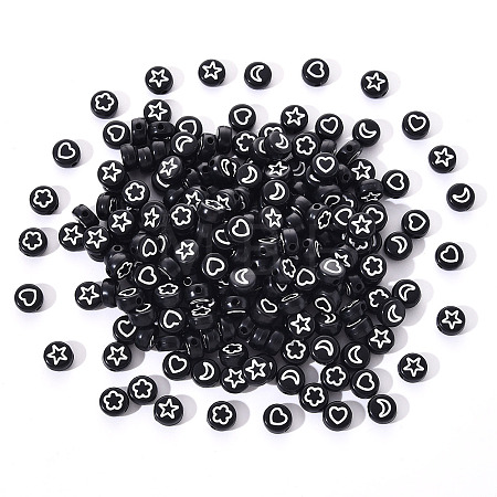 Opaque Acrylic Beads MACR-YW0001-18C-1
