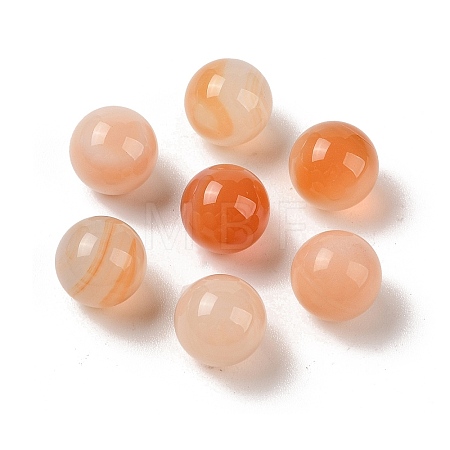 Natural Red Agate No Hole Sphere Beads G-K353-04B-31-1