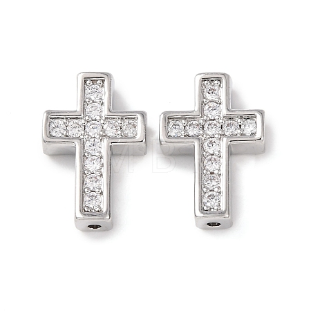 Brass Micro Pave Clear Cubic Zirconia KK-Z142-11P-1