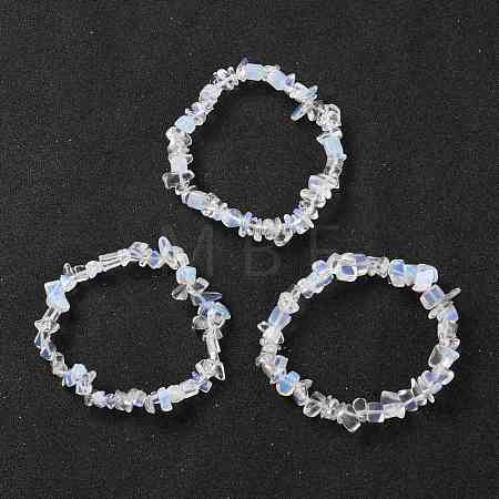 Opalite Stretch Bracelets BJEW-JB03681-08-1