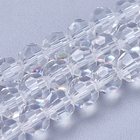 Imitation Austrian Crystal Bead Strands G-M181-5mm-01A-1